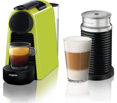 NESPRESSO by Magimix Essenza Mini Coffee Machine with Aeroccino - Lime Green NESPRESSO by Magimix Essenza Mini Coffee Machine with Aeroccino - Lime Green
